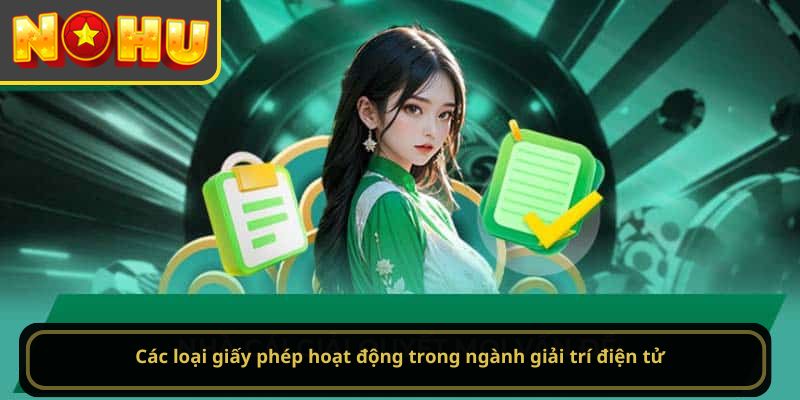 Các loại giấy phép hoạt động trong ngành giải trí điện tử